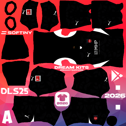 Kit / Uniforme POR Local 1. FC Heidenheim 2025-2026 Dream League Soccer / DLS 2025 512x512 PNG