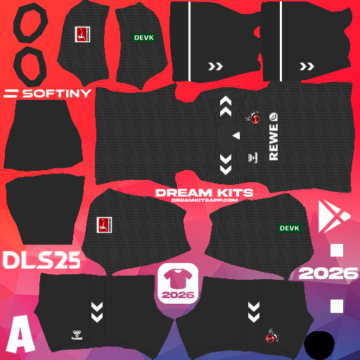 Kit GK Away 1. FC Köln 2025-2026 Dream League Soccer / DLS 2025 512x512 PNG