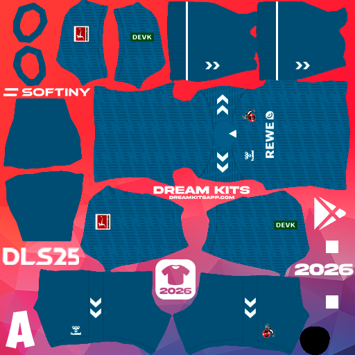 Kit GK Third 1. FC Köln 2025-2026 Dream League Soccer / DLS 2025 512x512 PNG