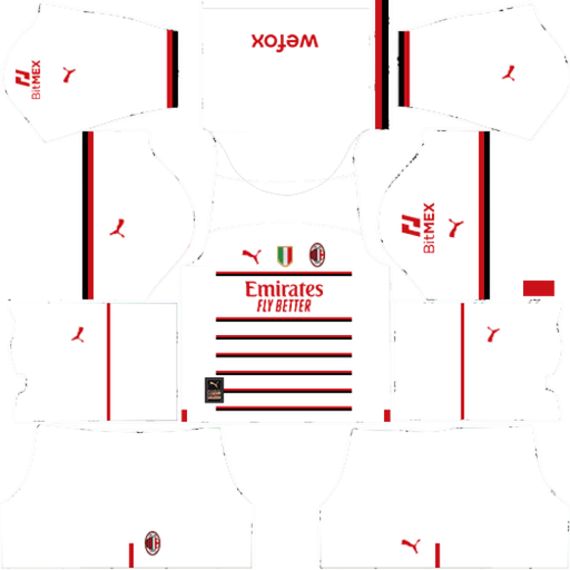 AC Milán Away kit 2022-2023 Dream League Soccer 2019 / FTS