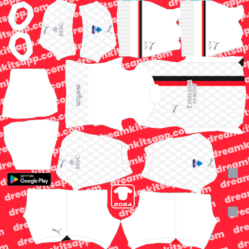 AC Milán Away kit 2023-2024 Dream League Soccer 2025