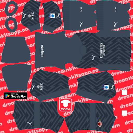 AC Milán GK Third kit 2023-2024 Dream League Soccer 2025