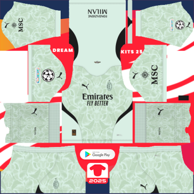 AC Milán GK Third kit 2024-2025 Dream League Soccer 2019 / FTS