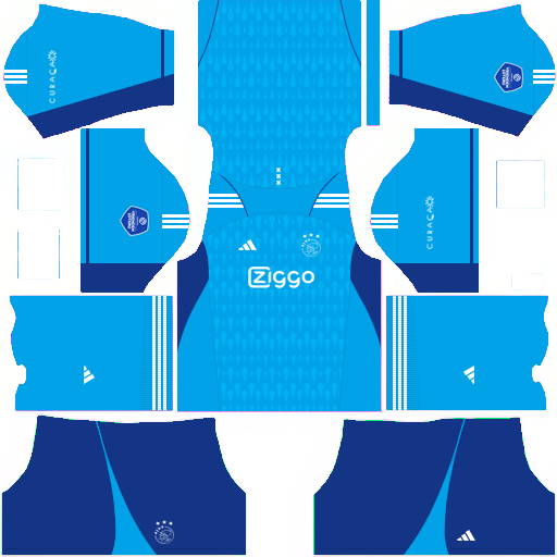 Kit / Uniforme POR Visitante AFC Ajax 2023-2024 Dream League Soccer 2019 / FTS