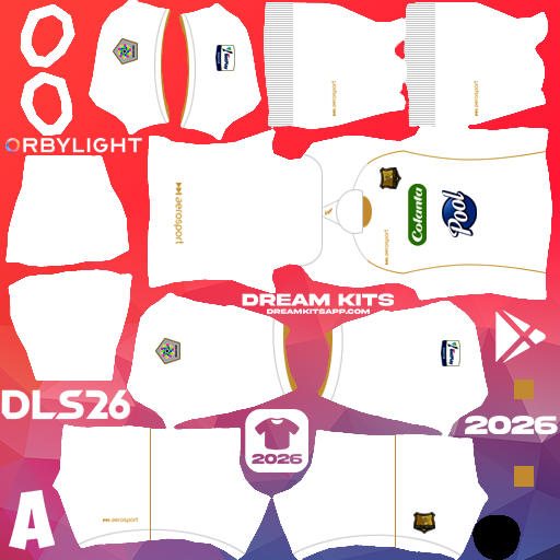 Kit Away Águilas Doradas 2026 Dream League Soccer / DLS 2026 512x512 PNG