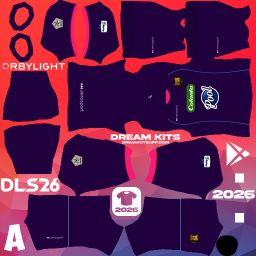 Kit Goalkeeper Home Águilas Doradas 2026 Dream League Soccer / DLS 2026 512x512 PNG