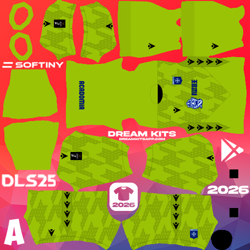 Kit / Equipamento GOL Terceiro AJ Auxerre 2025-2026 Dream League Soccer / DLS 2025 512x512 PNG