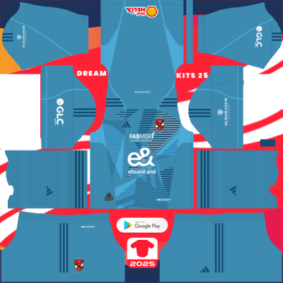 Kit GK Home Al Ahly Sc 2024-2025 Dream League Soccer 2019 / FTS