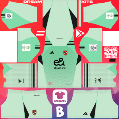 Kit GK Home Al Ahly Sc 2025-2026 Dream League Soccer 2019 DLS / FTS