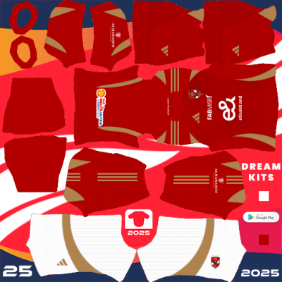 Kit Home Al Ahly Sc 2024-2025 Dream League Soccer 2025