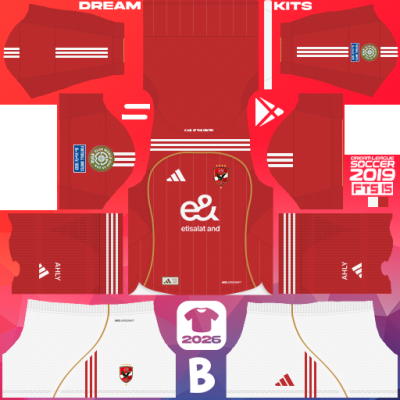 Kit Home Al Ahly Sc 2025-2026 Dream League Soccer 2019 DLS / FTS