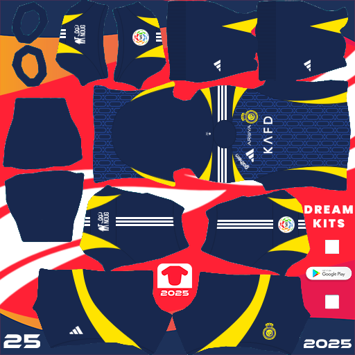 Kit / Uniforme Visitante Al-Nassr 2024-2025 Dream League Soccer 2025