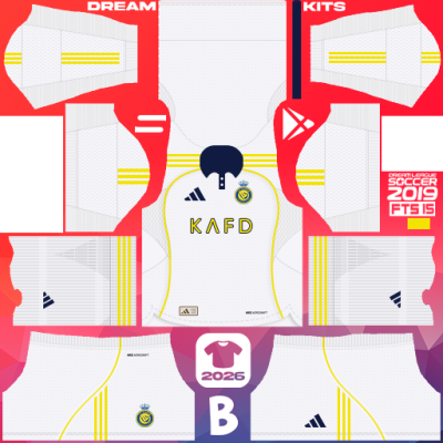 Kit Away Al-Nassr 2025-2026 Dream League Soccer 2019 DLS / FTS