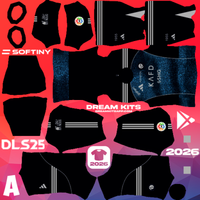 Kit / Uniforme Visita Al-Nassr 2025-2026 Dream League Soccer / DLS 2025