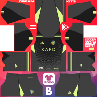 Kit GK Away Al-Nassr 2025-2026 Dream League Soccer 2019 DLS / FTS