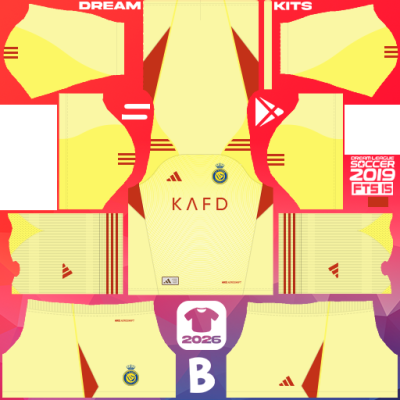 Kit GK Home Al-Nassr 2025-2026 Dream League Soccer 2019 DLS / FTS