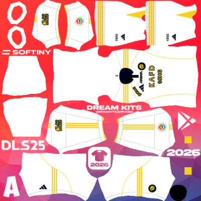 Kit / Uniforme Tercero Al-Nassr 2025-2026 Dream League Soccer / DLS 2025