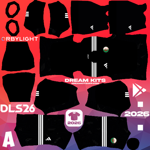 Kit / Équipement Gardien de but Domicile Algeria 2026 Dream League Soccer / DLS 2026 512x512 PNG