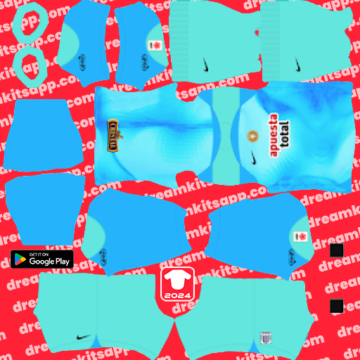 Kit / Uniforme POR Visitante Alianza Lima 2023 Dream League Soccer 2025