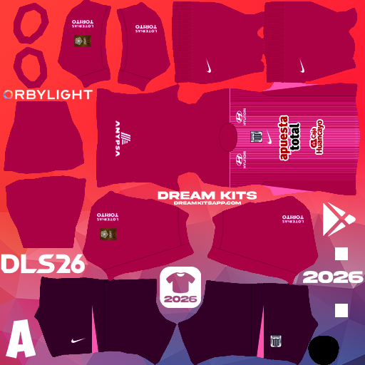 Kit / Equipamento Goleiro Titular Alianza Lima 2026 Dream League Soccer / DLS 2026 512x512 PNG