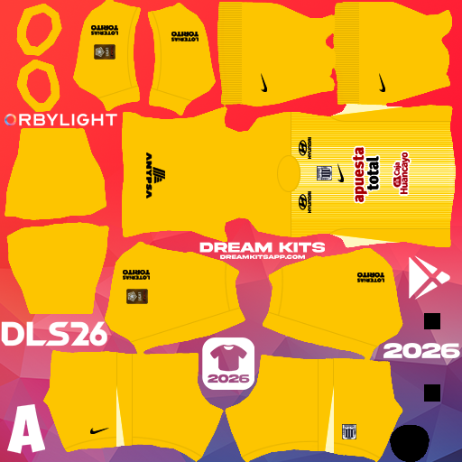 Kit / Equipamento Goleiro Terceiro Alianza Lima 2026 Dream League Soccer / DLS 2026 512x512 PNG