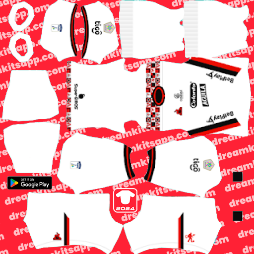 Kit / Uniforme Visitante América de Cali 2023 Dream League Soccer 2025