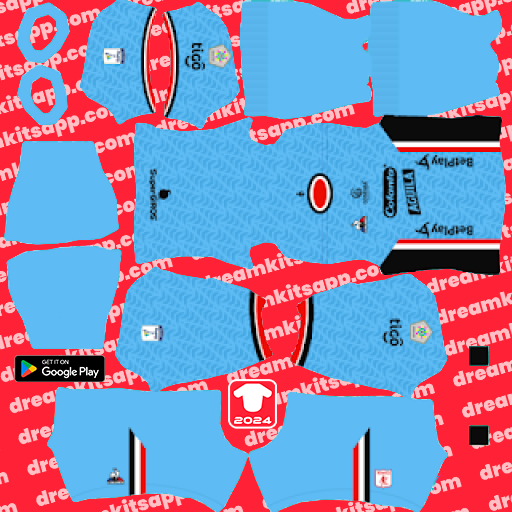 Kit / Uniforme POR Visitante América de Cali 2023 Dream League Soccer 2025