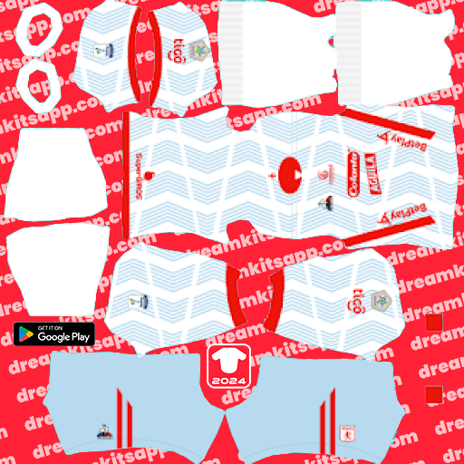 Kit / Uniforme POR Local América de Cali 2023 Dream League Soccer 2025