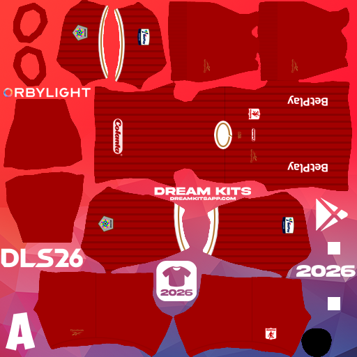 Kit Home América de Cali 2026 Dream League Soccer / DLS 2026 512x512 PNG
