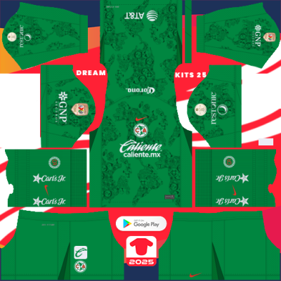 America GK Away kit 2024-2025 Dream League Soccer 2019 / FTS