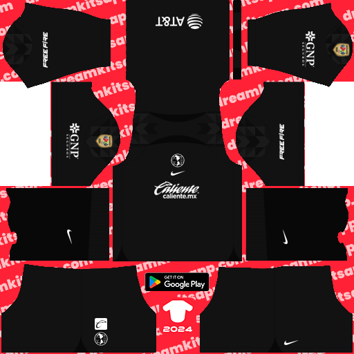 Kit / Uniforme POR Local America 2023-2024 Dream League Soccer 2019 / FTS