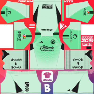 Kit / Equipamento GOL Titular America 2025-2026 Dream League Soccer 2019 DLS / FTS