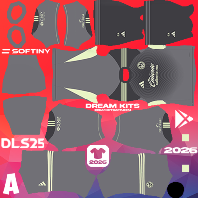 Kit / Uniforme POR Local America 2025-2026 Dream League Soccer / DLS 2025