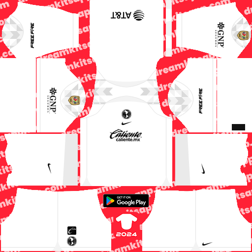 Kit / Uniforme POR Tercero America 2023-2024 Dream League Soccer 2019 / FTS