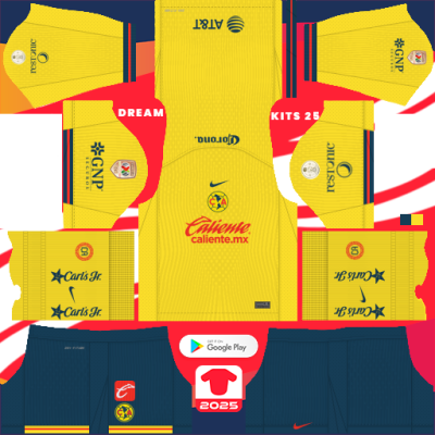 America Home kit 2024-2025 Dream League Soccer 2019 / FTS