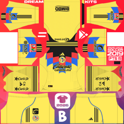 Kit / Equipamento Titular America 2025-2026 Dream League Soccer 2019 DLS / FTS