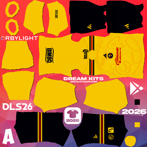 Kit / Équipement Domicile America 2026-2027 Dream League Soccer / DLS 2026 512x512 PNG