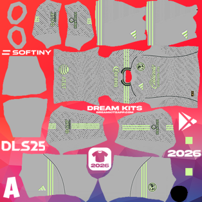 Kit / Uniforme Tercero America 2025-2026 Dream League Soccer / DLS 2025