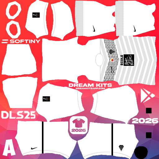 Kit / Équipement Extérieur Angers SCO 2025-2026 Dream League Soccer / DLS 2026 512x512 PNG