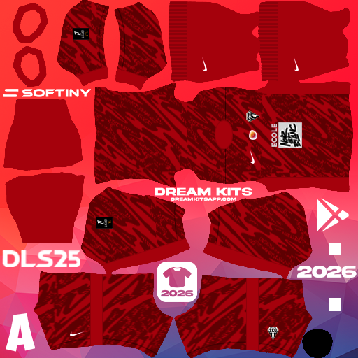 Kit / Équipement Gardien de but Domicile Angers SCO 2025-2026 Dream League Soccer / DLS 2026 512x512 PNG