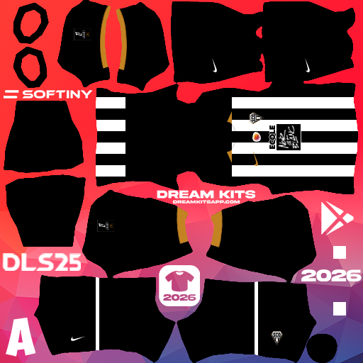 Kit Home Angers SCO 2025-2026 Dream League Soccer / DLS 2025 512x512 PNG