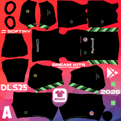 Kit / Uniforme POR Local Argentinos Juniors 2025 Dream League Soccer / DLS 2025 512x512 PNG