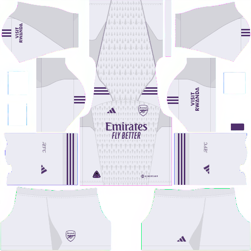 Kit / Uniforme POR Visitante Arsenal 2023-2024 Dream League Soccer 2019 / FTS