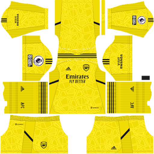 Arsenal GK Home kit 2022-2023 Dream League Soccer 2019 / FTS