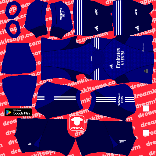 Arsenal GK Home kit 2023-2024 Dream League Soccer 2025