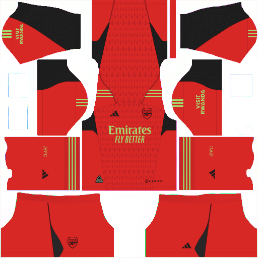 Kit / Uniforme POR Tercero Arsenal 2023-2024 Dream League Soccer 2019 / FTS