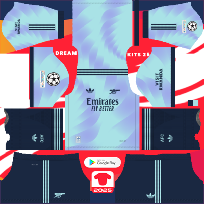 Arsenal Third kit 2024-2025 Dream League Soccer 2019 / FTS