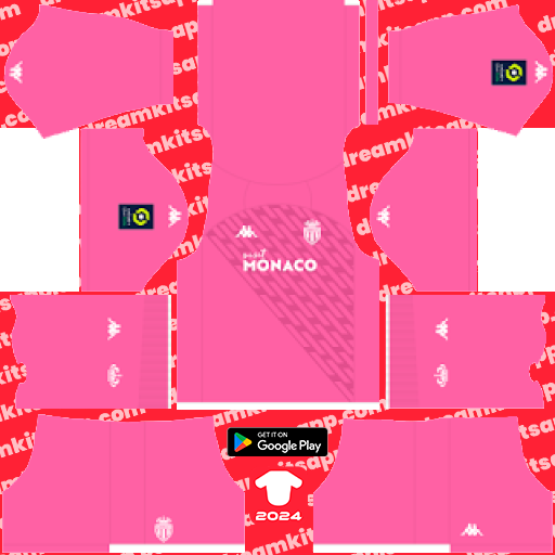 AS Monaco GK Home kit 2023-2024 Dream League Soccer 2019 / FTS