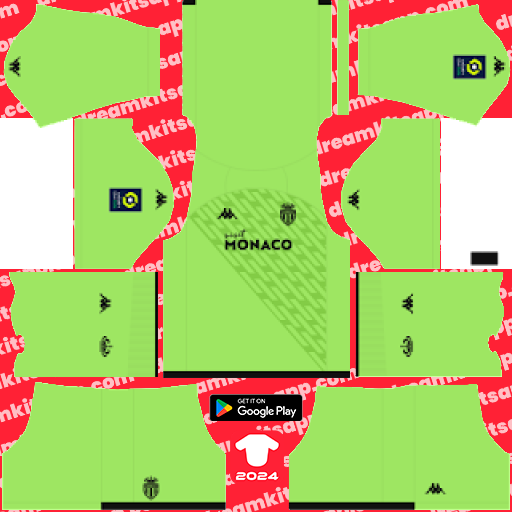 AS Monaco GK Third kit 2023-2024 Dream League Soccer 2019 / FTS