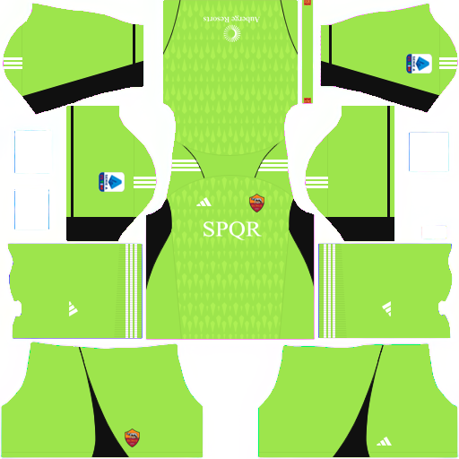 Kit / Uniforme POR Visitante AS Roma 2023-2024 Dream League Soccer 2019 / FTS